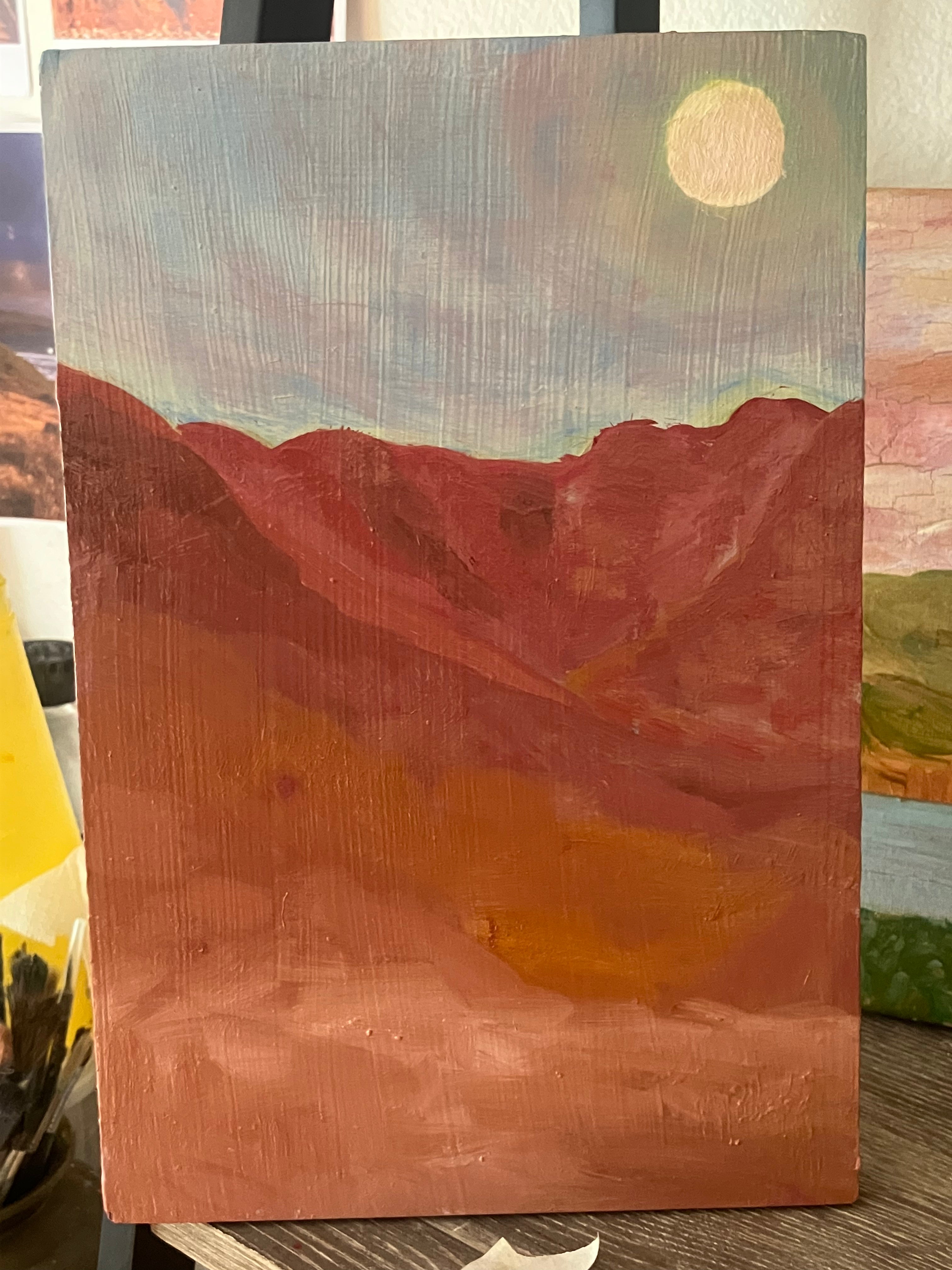 Full moon over cactus canyon